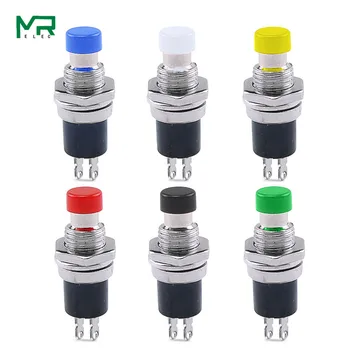 

6PCS PBS-110 7mm Thread 2 pins Mini Momentary Push Button Switch Normally Closed/Open Press the reset Momentary switch