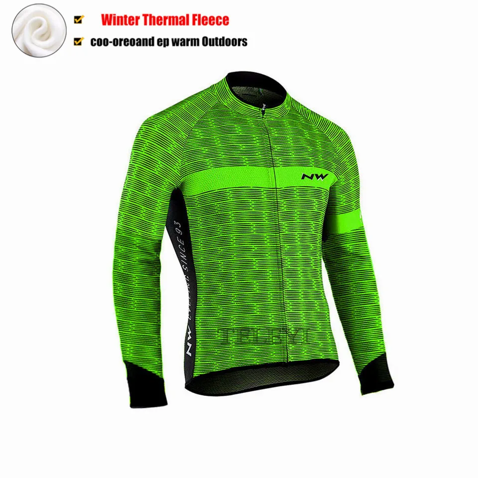 NW профессиональная команда, мужские куртки для велоспорта, Зимняя Теплая Флисовая Джерси для велоспорта, теплая одежда для горного велосипеда, куртка, несколько вариантов - Цвет: 5