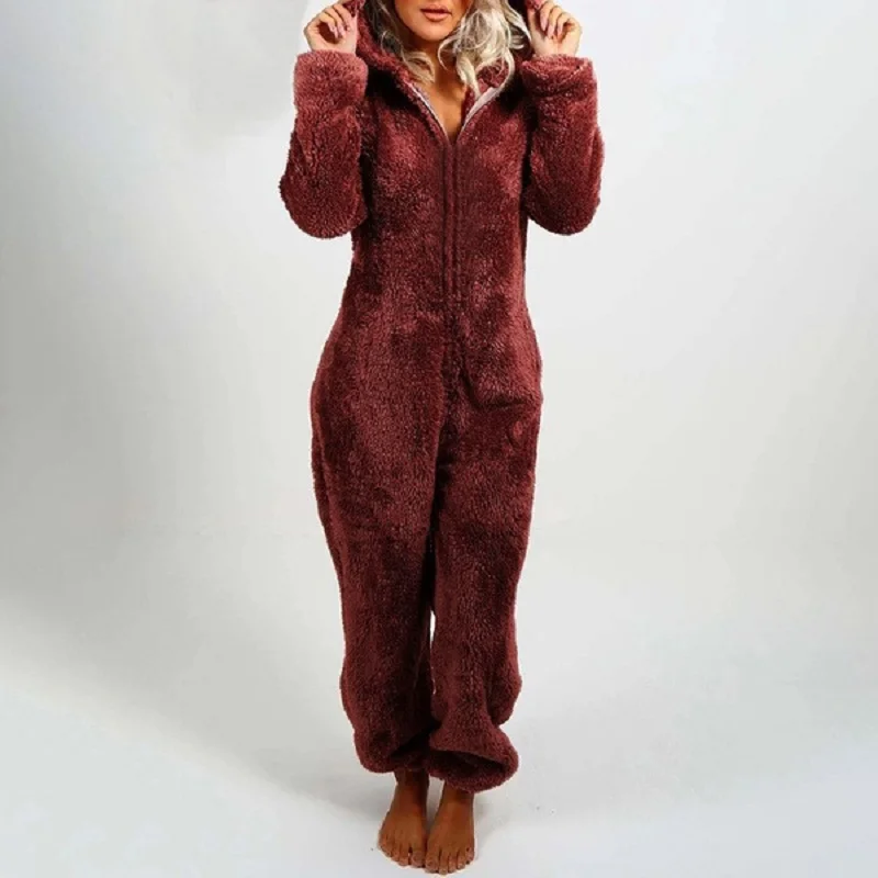 

2020 Winter Warm Thick Onesie Women Hooded Zipper Adult Unisex Plus Size Pajamas 4xl 5xl Casual Family Homewear Kid Sleepwear
