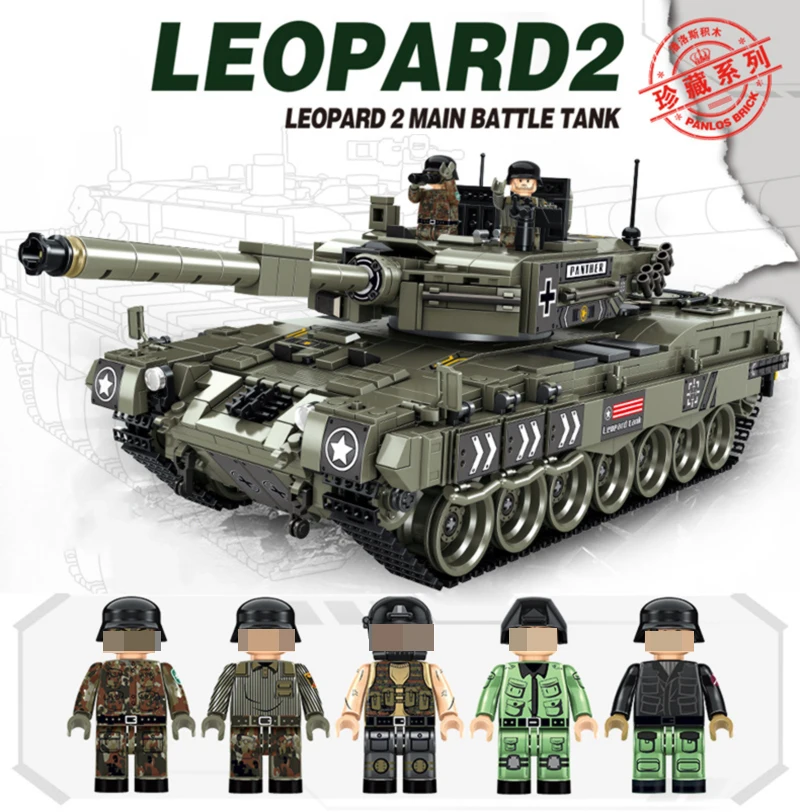 

632003 Leopard 2 Main Battle Tank Building Blocks Bricks Assembled DIY Birthday Educational Toys Funny Christmas Gifts