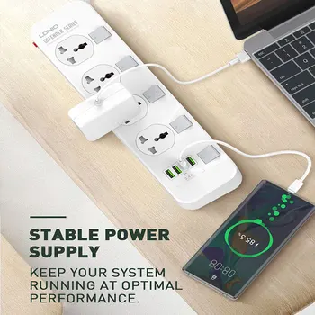 

Power Strip Surge Protection Electrical Universal Extension Sockets Outlets fast charging USB Independent Switch EU UK US Plug