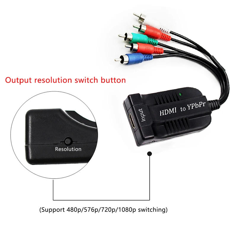  5 Pcs Hdmi a Ypbpr Hd Convertitore Maschio di Sincronizzazione Audio compatibile con Dvd E PS4 & Te