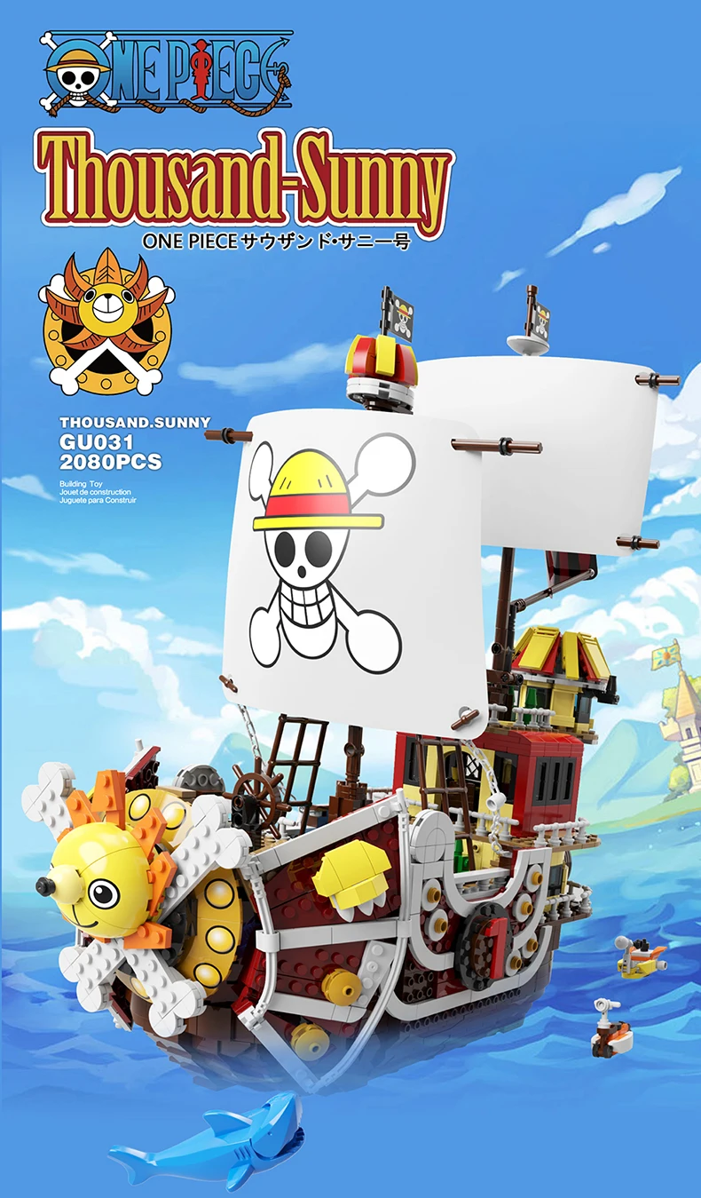 Compatible avec LEGO Technic navire Thousand Sunny One piece - bateau de soleil