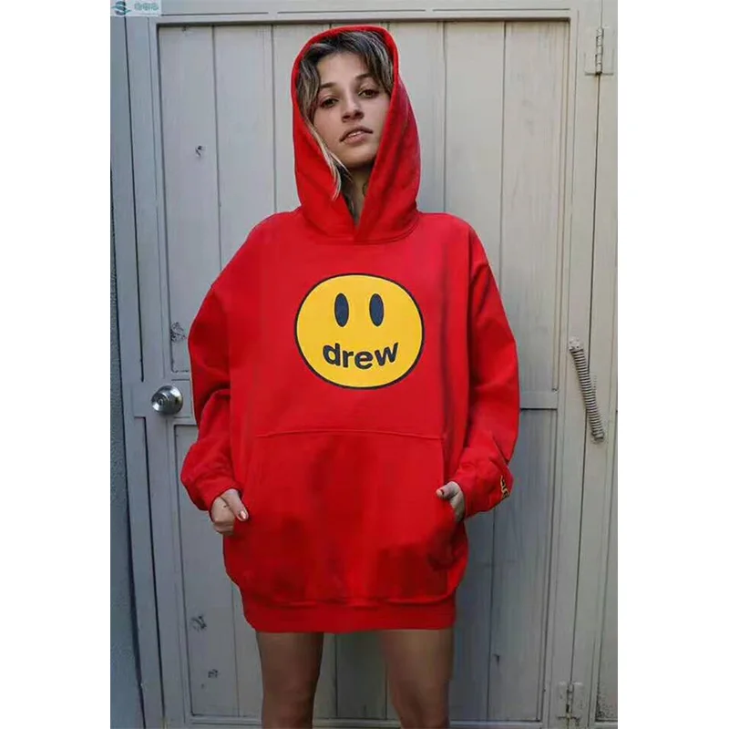 Drew Casa Nuovo Colore Blu Felpe Uomini Donne Coppie Drew Sorriso Viso  Stampato Justin Bieber Felpa Con Cappuccio Felpe Uomo - AliExpress Men's  Clothing
