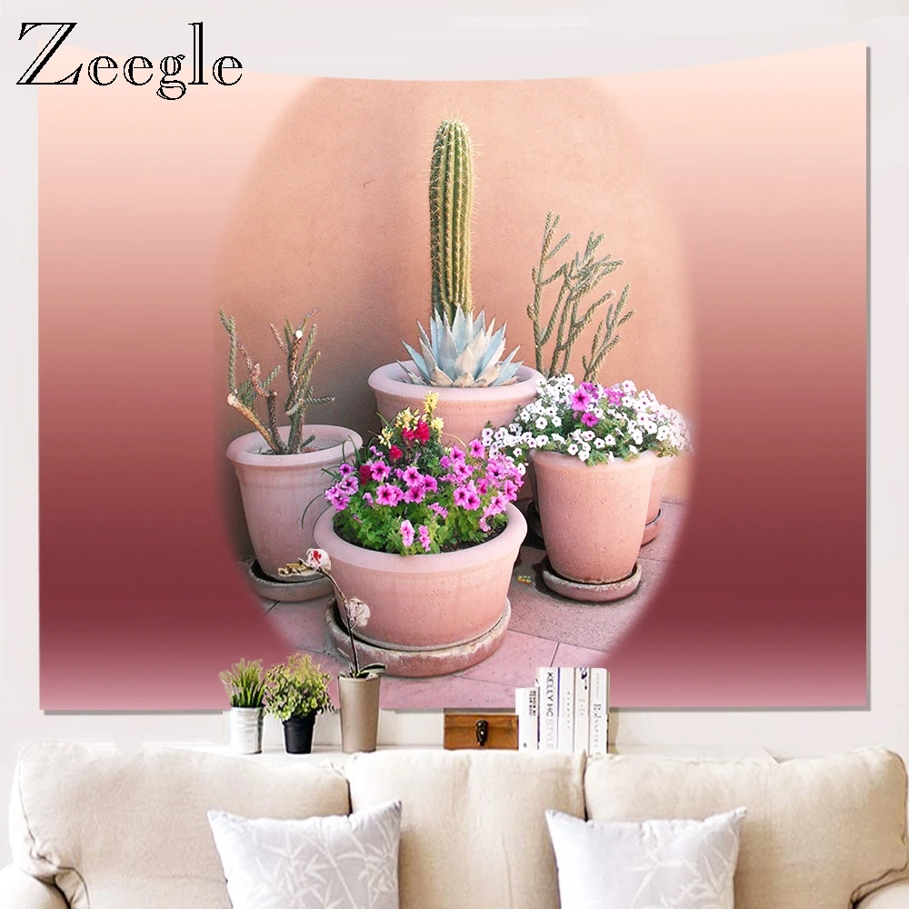 Zeegle Wall Hippie Tapestry Polyester Fabric Home Decor Rug Big Couch Blanket Bed Account Flower Printed Wall Hanging Tapestry