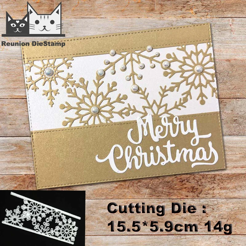 

Reunion Metal Cutting Dies Cut Die Christmas Snowflake Lace Background Scrapbook Paper Craft Knife Mould Blade Punch Stencils