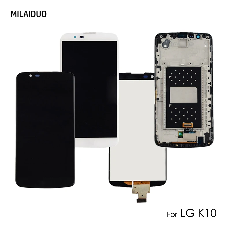 ЖК-дисплей для LG K10 K430 K420 M2 K428 K420N, сенсорный экран, стекло, дигитайзер, полная сборка, черный, белый, золотой, нет/с рамкой 5,3"