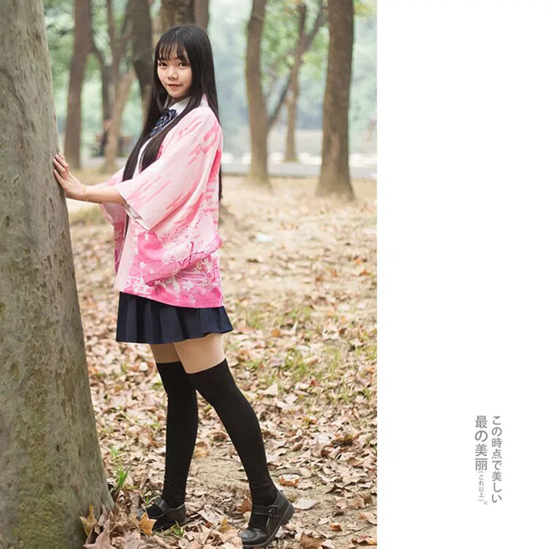 Yukata кимоно Mujer кардиган женское японское кимоно femme t традиционные блузки пляжное кимоно femme длинный Косплей пояс с аниме