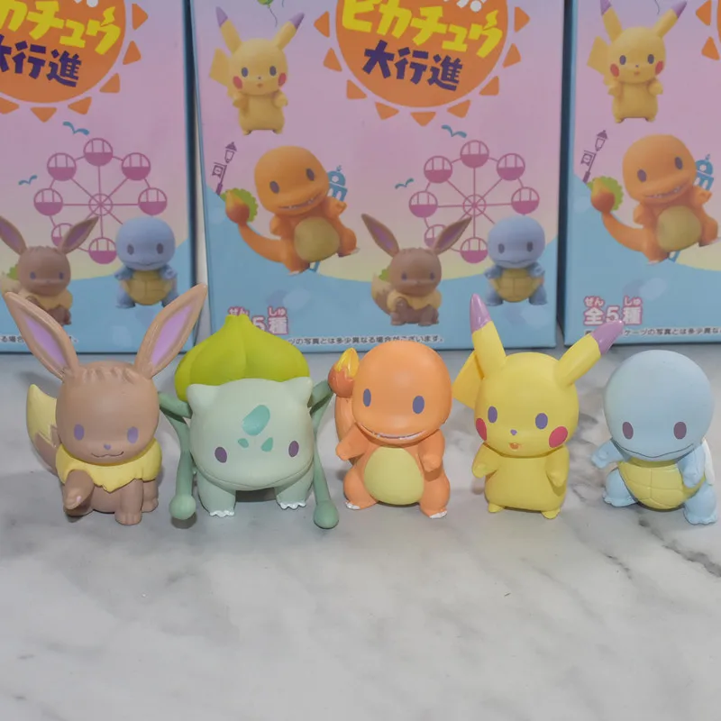 TAKARA TOMY Покемон Пикачу Eevee Charmander Squirtle Venusaur Аниме Фигурка модель игрушки подарок для детей