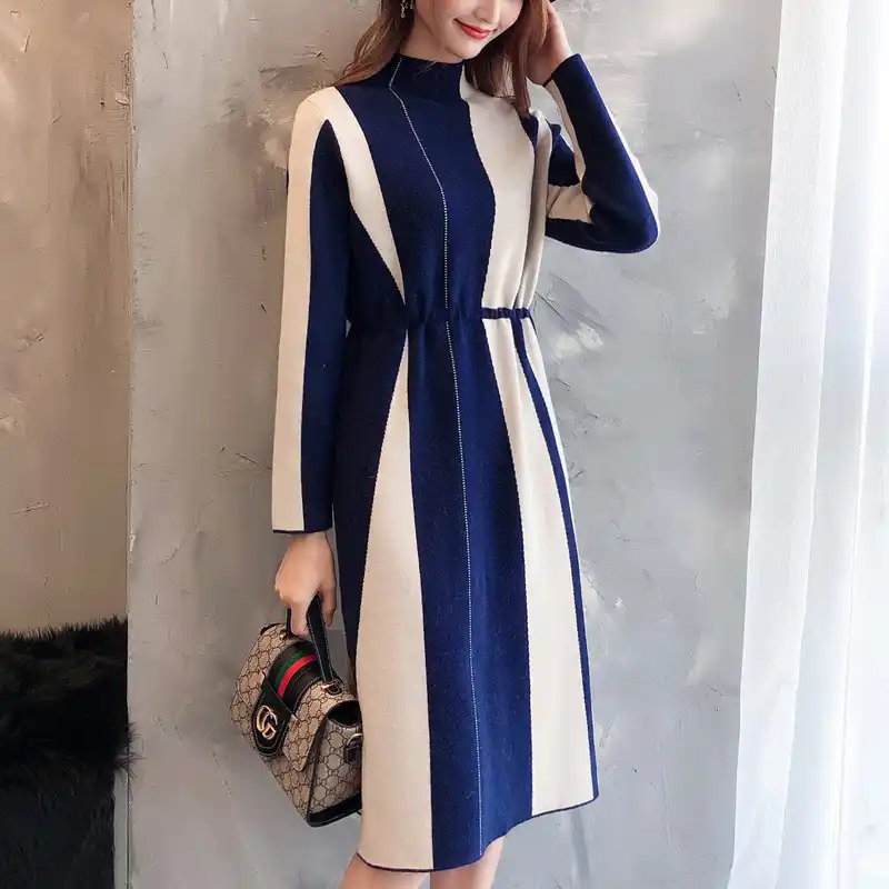 midi black sweater dress
