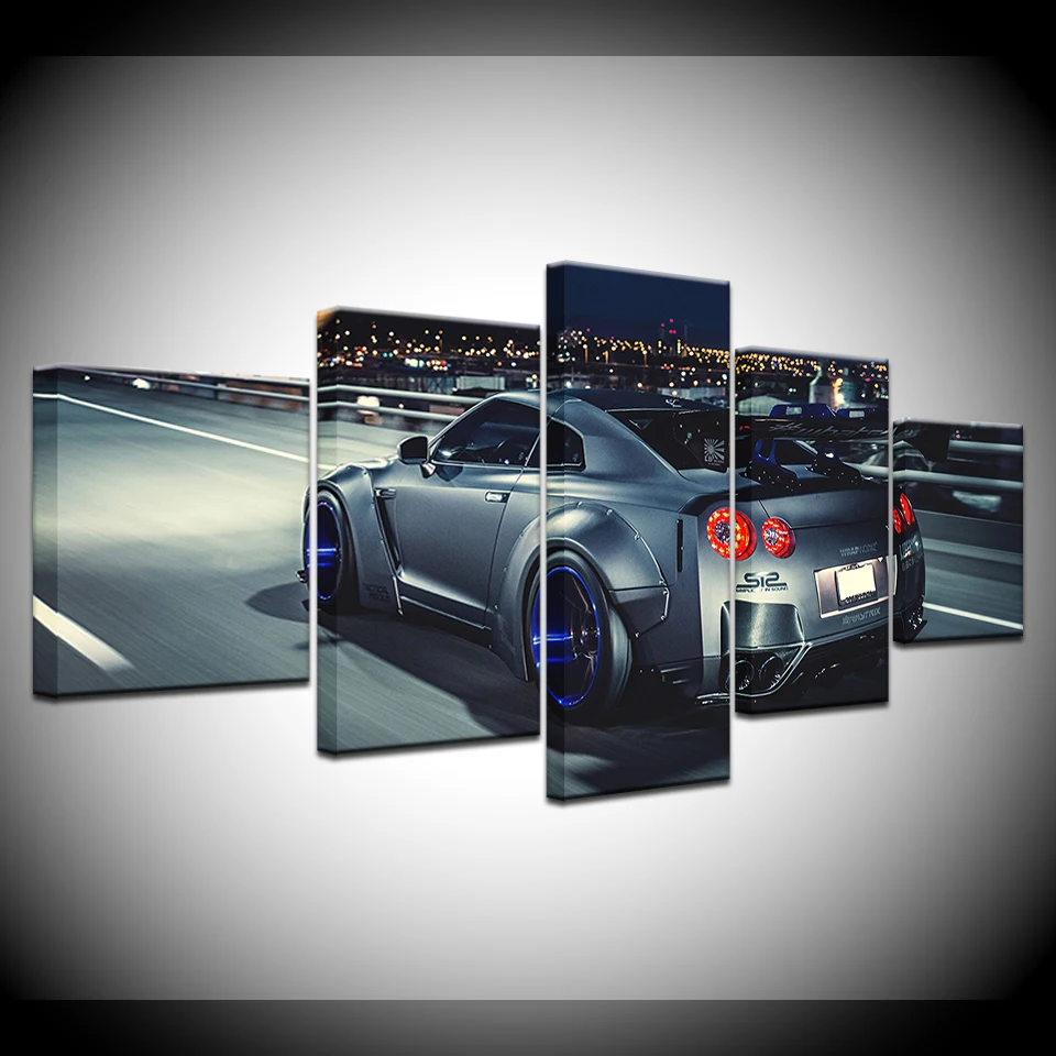 Evolution Of The Nissan Supercar Printed Canvas Picture A1.30"x20" Deep 30mm 