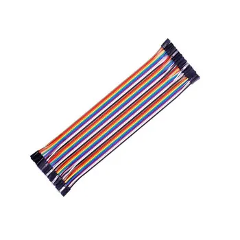 

Super Long 40PCS/SET COlorful DuPont line 2.54mm 1p-1p Pin Male to Male Color Breadboard Cable Jump Wire Jumper For Arduino