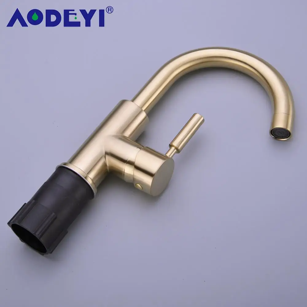 Bathroom Faucet Brass Black Basin Cold And Hot Water Mixer Sink Tap With Pop Up Drain
