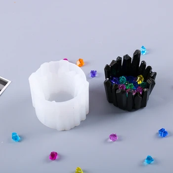 

Crystal Epoxy Storage Box Resin Mold Candle Holder Silicone Mould DIY Crafts Ornament Making Tool
