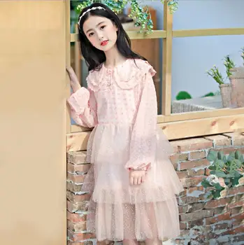 

Girls festival Dress 2020 Spring Girl Princess Dress Children's birthday party dress 120-160cm Good quality