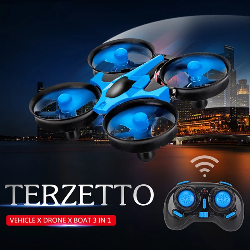 3 в 1 RC Quadcopter мини Дрон с дистанционным управлением морской воздух земля игрушка самолета для детей Высокое качество