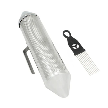 

IRIN Stainless Steel Metal Guiro Percussion Instrument Musical Training Tool with Scraper