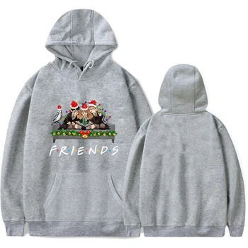

Christmas Shirt Friends Hoodies Winter Fleece Harajuku Sweatshirts Men Womens Clothing Pink Black Hoodie Womens Long Sleeve Tops