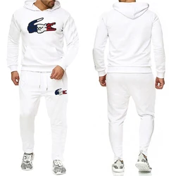 2021 nova chegada do esporte dos homens wear hoodie & sweatpants alta qualidade cor sólida com capuz longsleeve jogging terno masculino marca agasalho