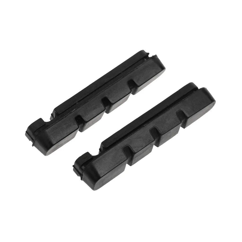 1 Pair 58mm Replacement Brake Pads Blocks for Road Bike Carbon Wheel Black