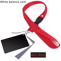 3 in 1 Mini Camera White Balance Card With Neck Strap Rope for Canon/Nikon/Sony DSLR Speedlite, Photo Studio Accessories
