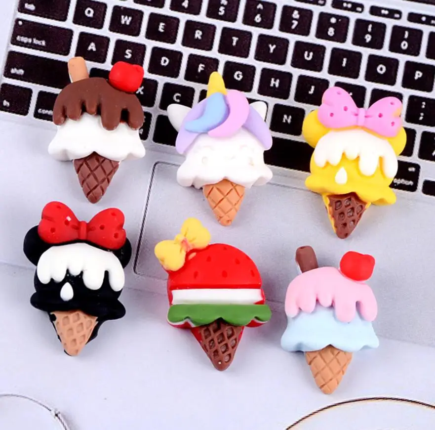 unicorns Ice Cream Simulation Fake Food Flat back Resin Cabochons Scrapbooking for hair Bows Decor DIY Craft Accessories unicorns Ice Cream Simulation Fake Food Flat back Resin Cabochons Scrapbooking for hair Bows Decor DIY Craft Accessories
