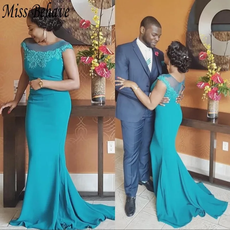 

DD JYOY Africa Evening Dress Plus Size Lace Neck Elegant Mermadi Evening Dress Long 2019 with Train Formal Dresses Evening Gown