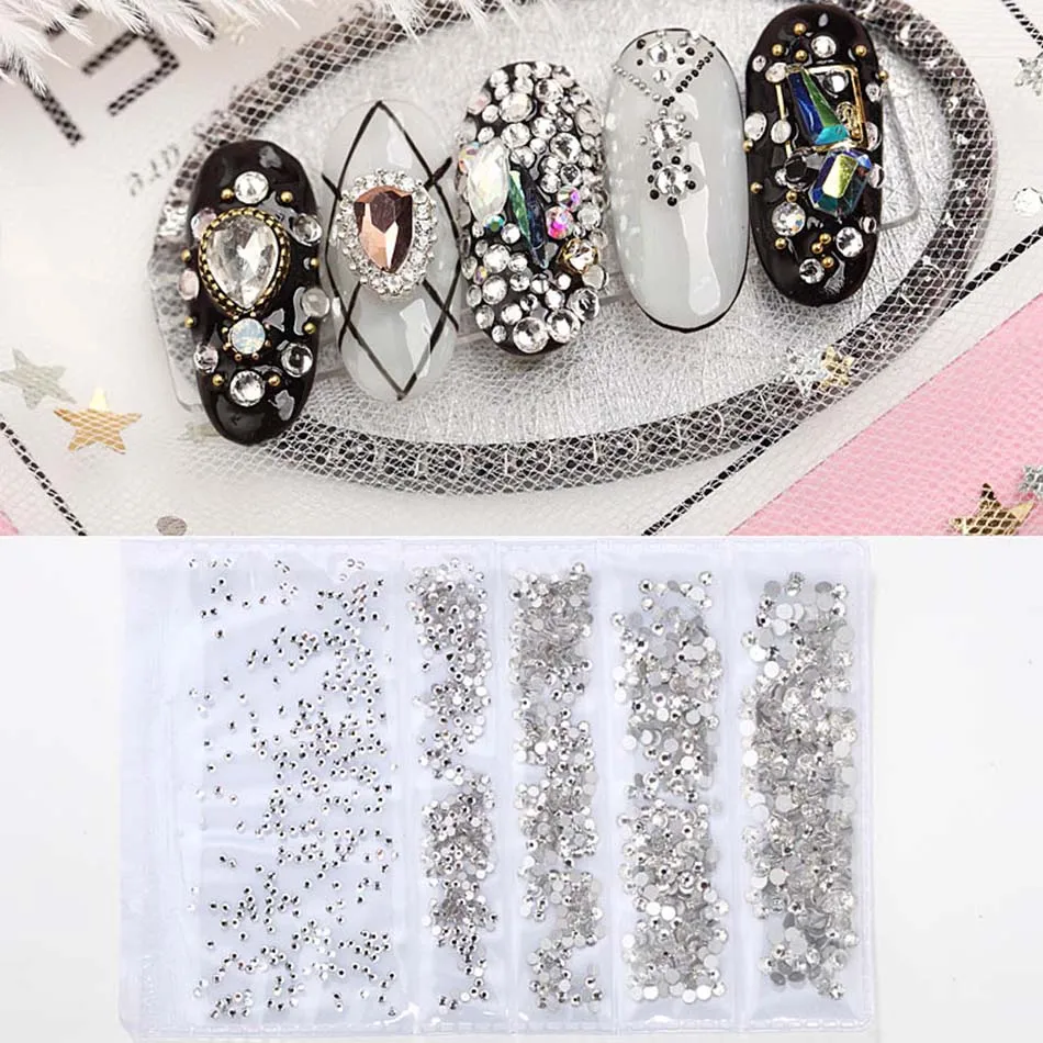 MORDDA 12 Style Crystals Mix Rhinestone Decoration For Nails Design Crystal Nails Art Decorations 3D Nail Jewelry For Manicurea - Цвет: F07