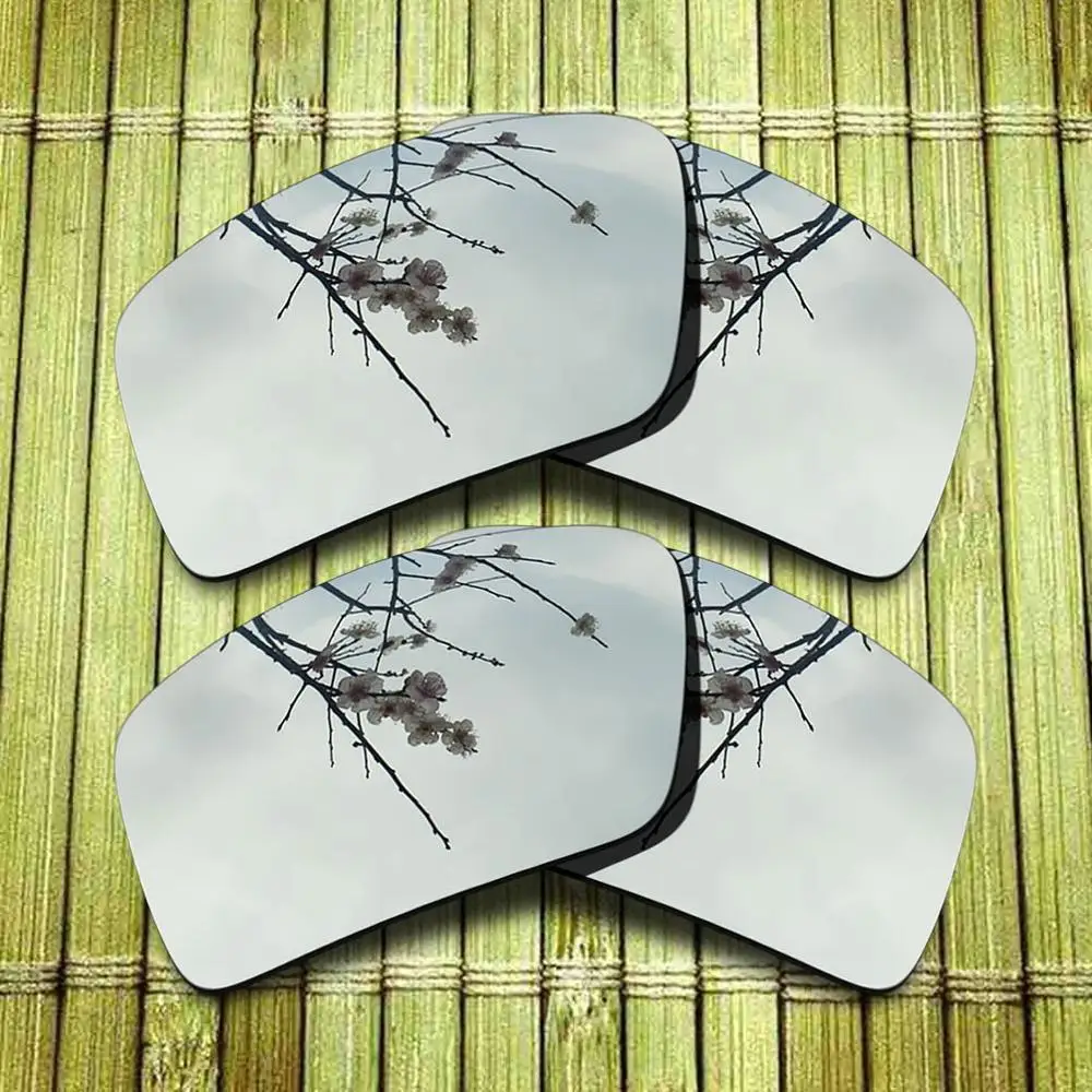 2x Chrome Поляризованных Сменные линзы для-солнцезащитные очки Oakley Eyepatch 2 солнцезащитные очки кадр True Цвет зеркальное покрытие-варианты - Цвет линз: 2x Chrome