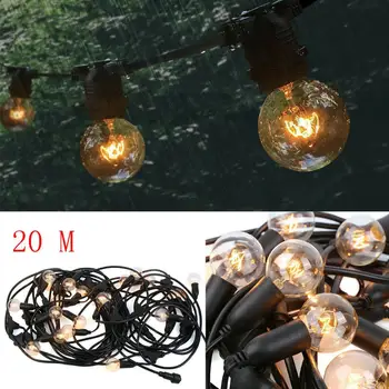 

(Shipping from AU) 20m Festoon String Lights Kits Waterproof Outdoor Garden Lamp for Wedding Party Home Decor Bulbs