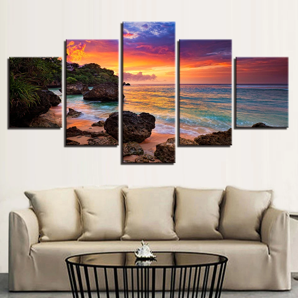 

5 Pieces Sunset Glow Scenery diamond painting 5d Diy Cross Stitch full square round Diamond Embroidery Sale mosaic diamond art,