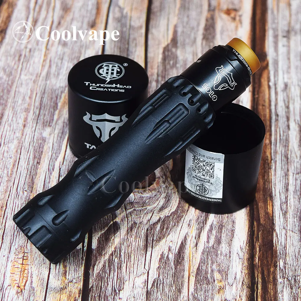 Мод coolvape с THC Tauren Solo RDA аккумулятор 18650/20700/21700 24 мм латунный механический мод для