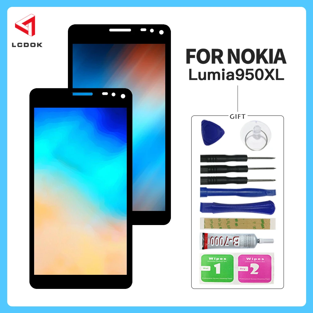 

100% Tested Screen For Nokia Lumia 950 XL RM-1185 RM-1116 LCD Display Touch Screen Digitizer Assembly Panel Replacement Parts