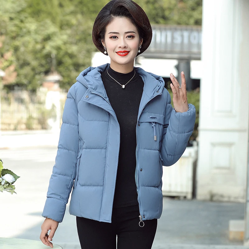 

Winter Cotton Coat Fashion Hooded Parka Women's Warm Thicken Long Jacket 4xl Casual Solid Female Parka Outwear