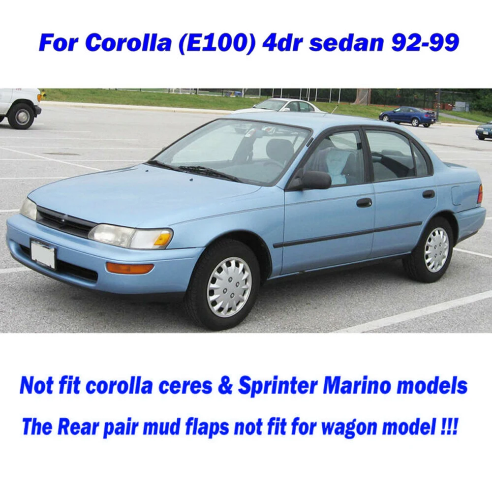Брызговики для Toyota Corolla Sedan 1993-1998 4 шт