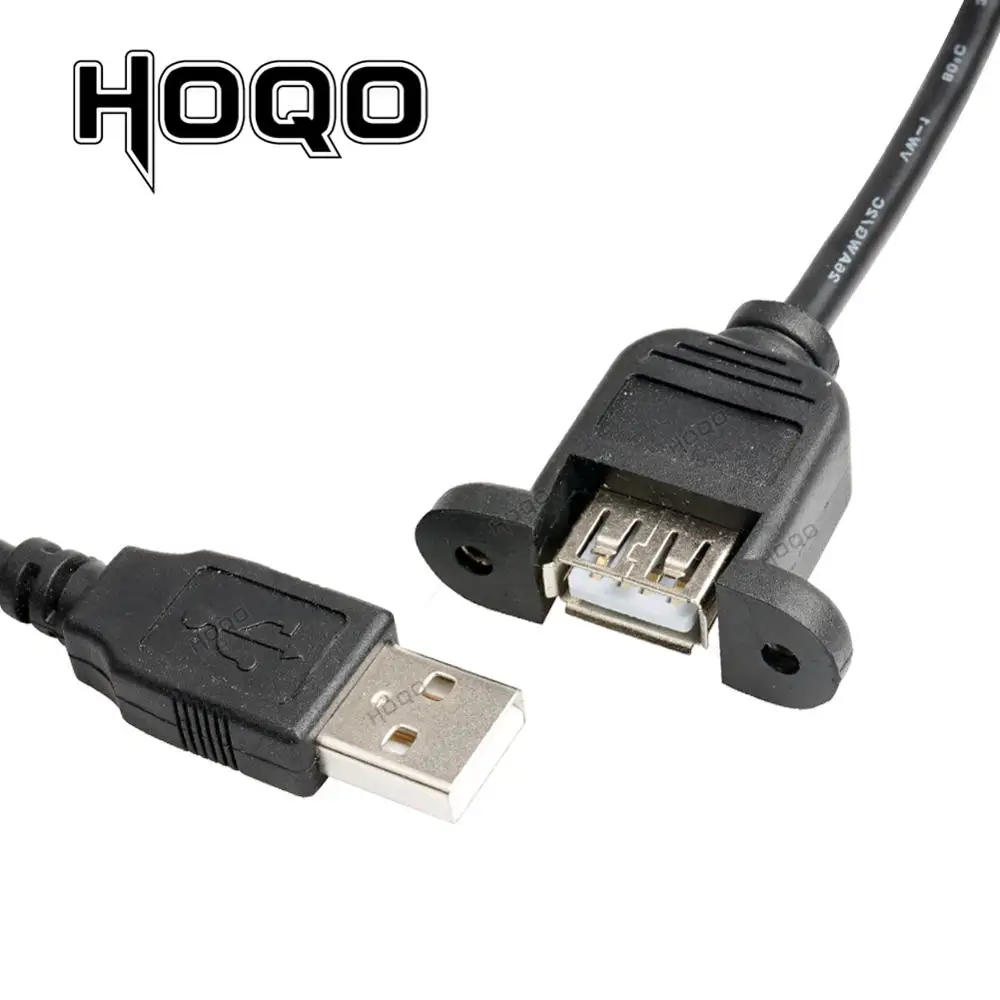 USB Удлинительный кабель Type A порт 2 0 штекер гнездо с винтовой блокировка отверстия