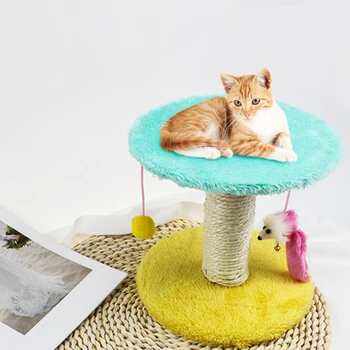 

2020New Toys Cat Toy Cat Scratching Platform Cat Climbing Frame Cat Kitten Jumping Platform Post Tree Scratcher Pole RandomColor