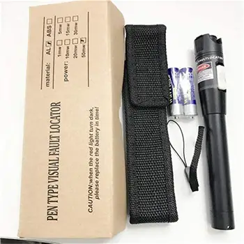 

Visual Fault Locator Fiber Optic Cable Tester 50mw Red Laser Light 40-50KM Pen Type Visual Fault Locator