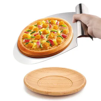 

Pizza Transfer Baking Tools Stainless Steel Transfer Cake Tray Moving Plate Bread Pizza Blade Shovel Bakeware Pastry Scraper