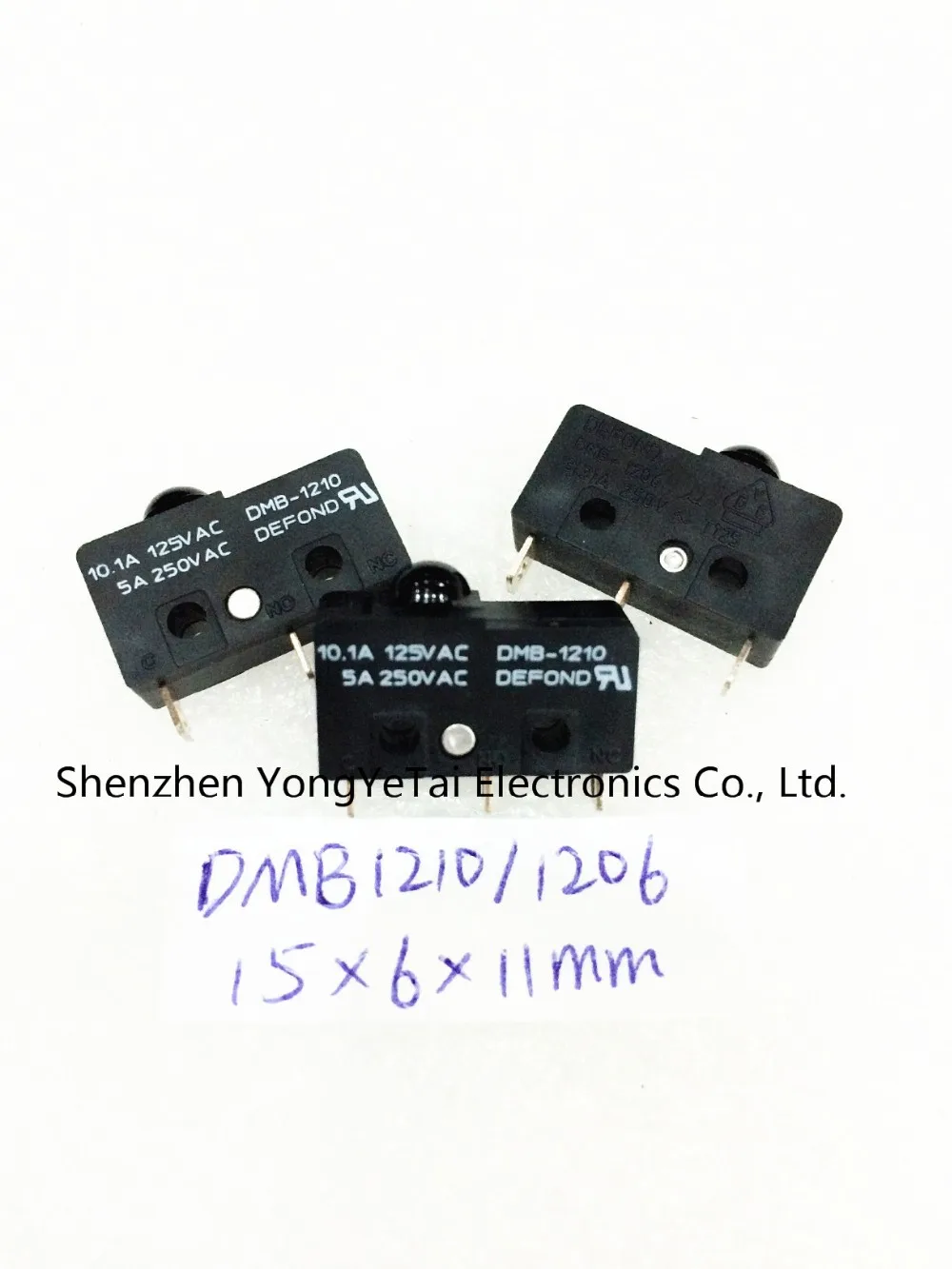 YYT 5PCS DMB-1210/1206 mushroom head micro switch limit switch 15*6*11 threading foot