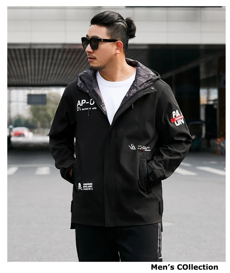 new plus size 8XL 7XL Spring Autumn Men's Jackets Fashion Coats Male Casual Loose Men Overcoat Outwear Men big size