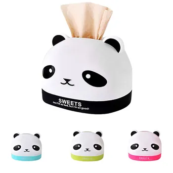 

Fashion Panda cartoon box, tissue box desktop paper tube household paper towel napkin box 16.5*14.5*11cm