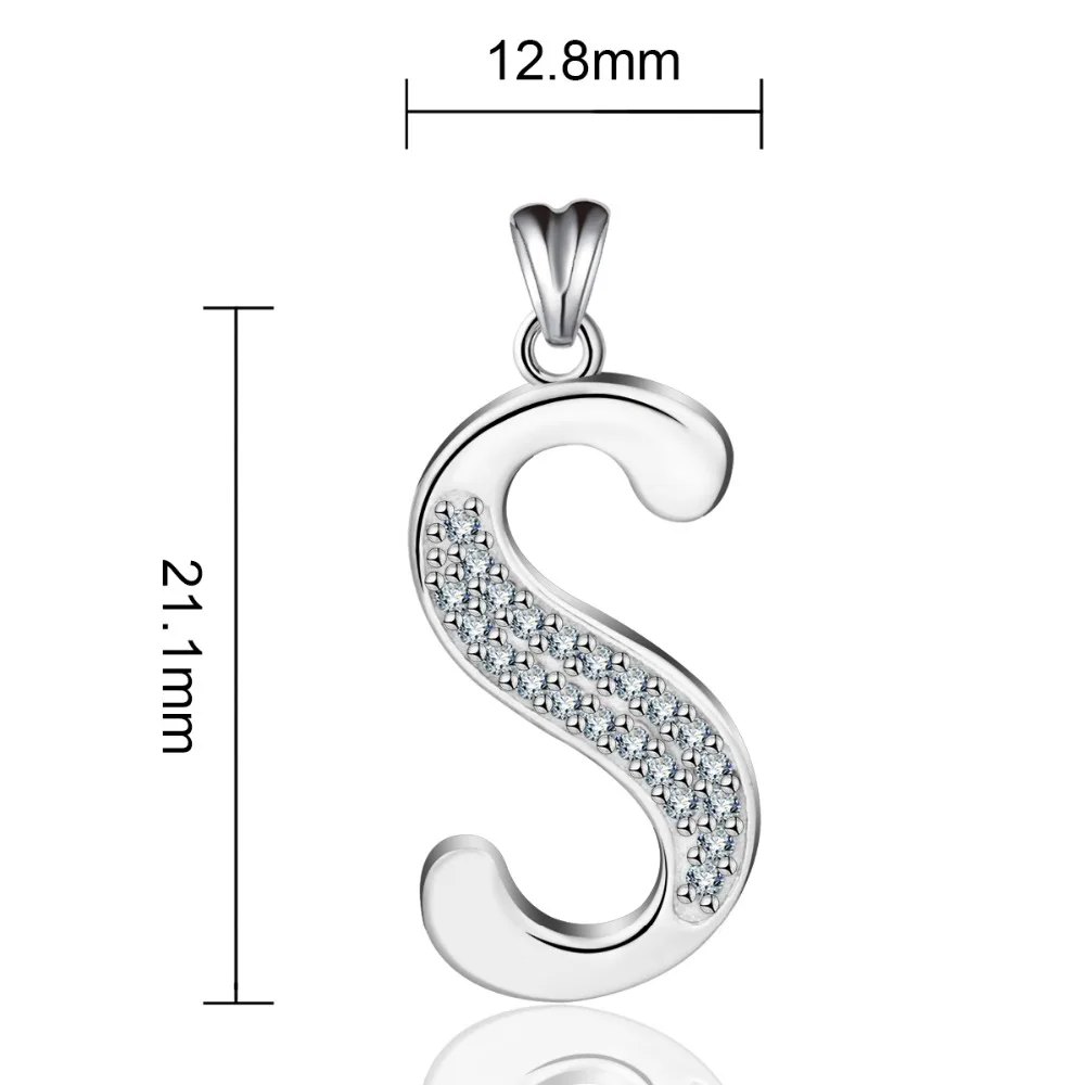 Серебряное ожерелье EUDORA 925 пробы, 26 букв, индивидуальный шарм, подвеска 45,72 см, круглая цепочка с коробкой для украшений, Подарок на годовщину D77