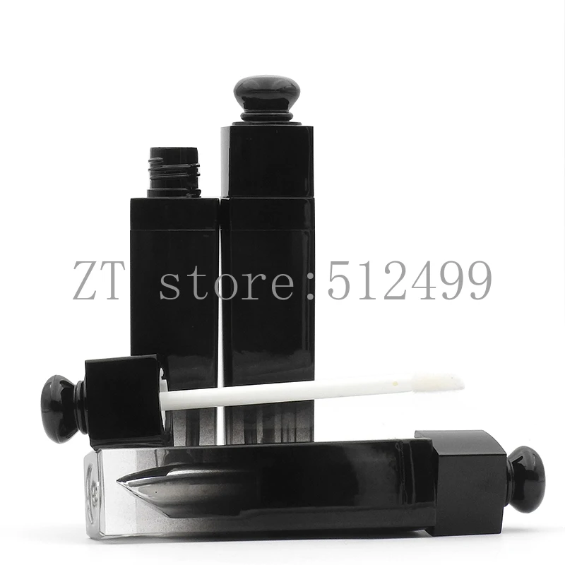10/20/50pcs Top Grade Gradient Black Empty Lip Balm Tube Square Gloss Pipe Shell Plastic Cosmetic Liquid Packaging Container | Красота и