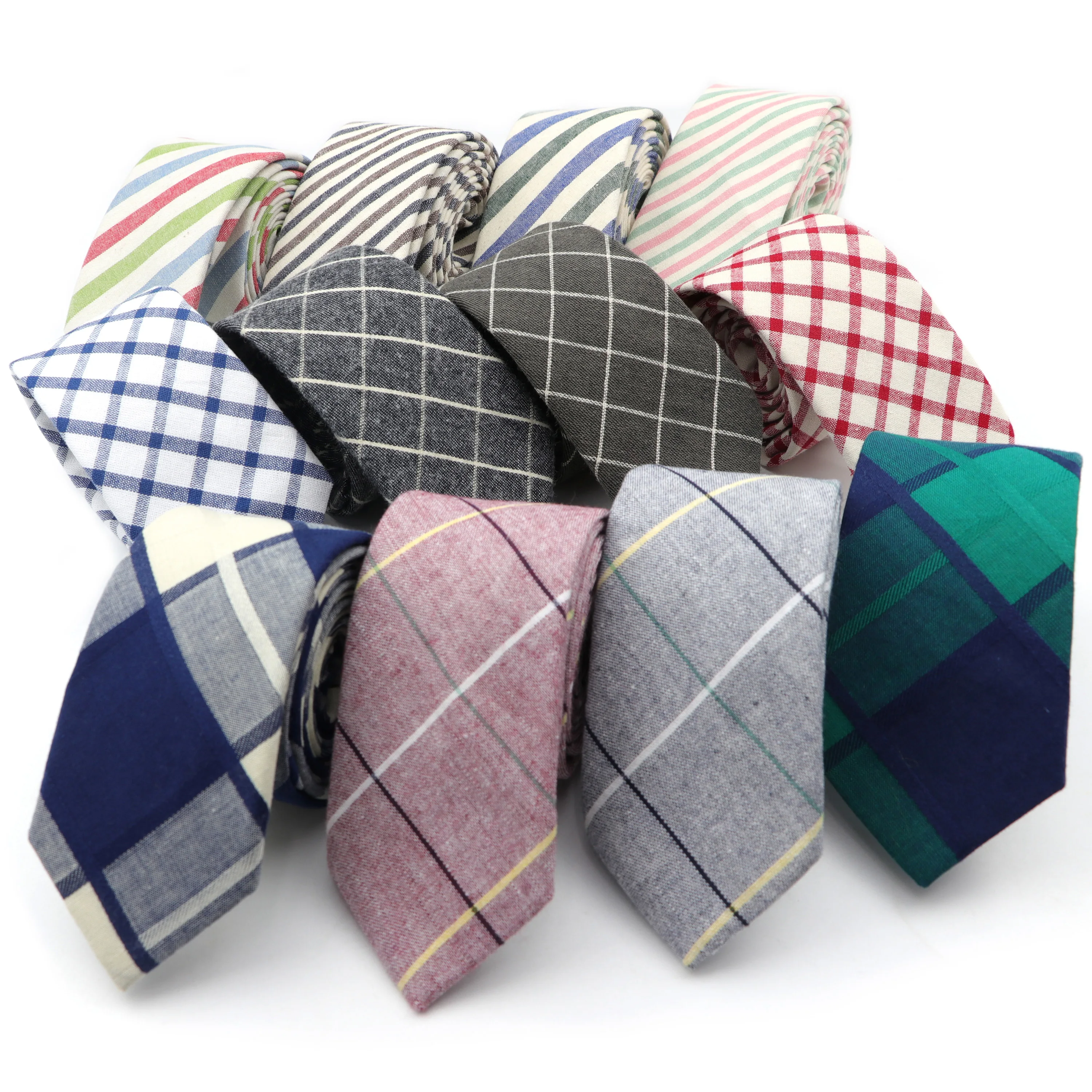 Модный повседневный полосатый милый Радужный мягкий мужской узкий галстук версия хлопчатобумажный галстук для профессиональной работы подарок для отца бойфренда