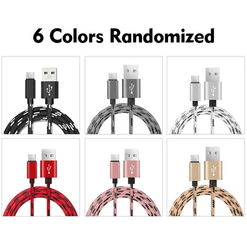 

1 Meter 8 Pin USB Cable Data Charger High-strength Nylon Colors Randomized for iOS System / Android System / TypeC Interface