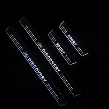 

RQXR led stainless steel overlay acrylic door scuff for Land ROVER discovery sport moving door sill plate decorative light