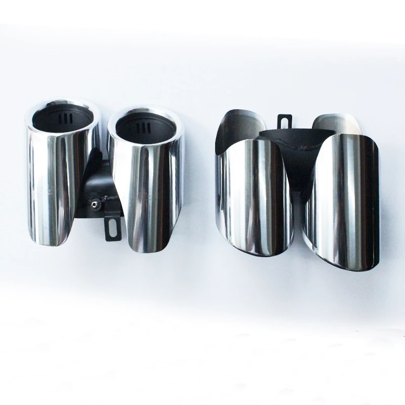 14-16 paramela For 17-18 Porsche paramela GTS Exhaust head Four row blowhole tail throat stainless steel exhaust pipe tail throat - Color: 14-16 paramela