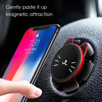 

Car Steering Wheel Gravity Mobile Phone Bracket Magnetic Cute Stand Holder Steering Wheel Gravity Gyroscope Suction Cup Mob#yl10