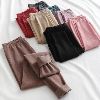 

Autumn new Casual plus size M-XXL Pencil Pants women black skinny leggings fashion High waist Cotton pants women